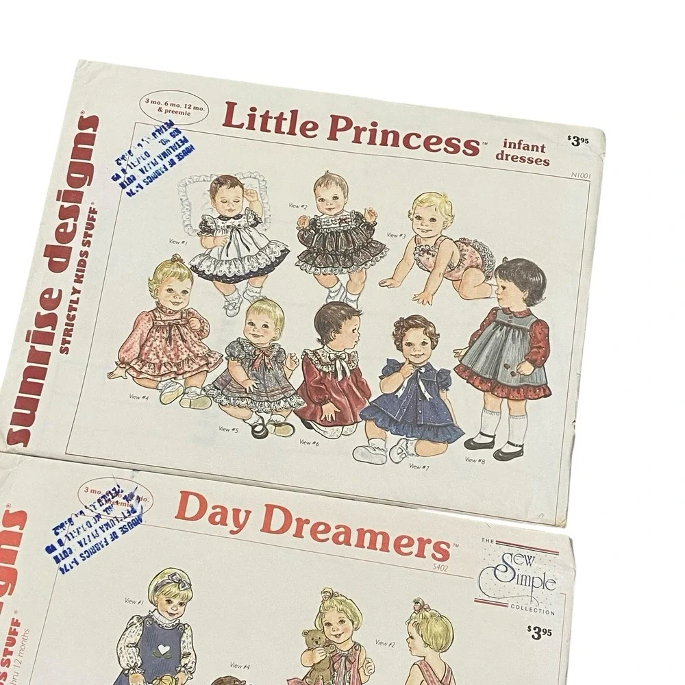 Sunrise Designs Little Princess & Day Dreamers Pattern‎ Lot